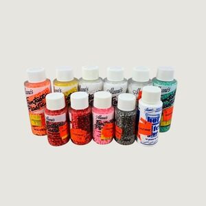 Aleene's Fantastic Plastic Pellets & Hot Stitch Glue Lot 11 Bottles Vintage 90s